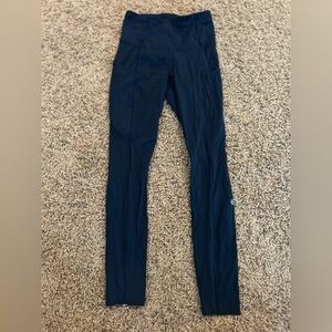 Navy Fast and Free LULULEMON leggings